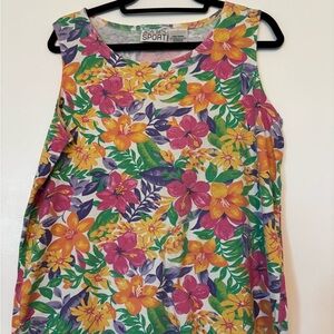 Jaclyn Smith Vibrant Floral Tank Top
